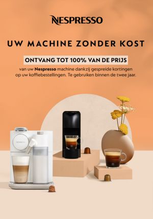 Nespresso: Ontvang tot 100% van de aankoopprijs mits koffiebestellingen