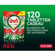 AEG Vaatwas: 120 Dreft tabletten cadeau