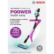 Bosch Aspirateur balai Aqua: Jusqu'à 70€ cashback ou pack batterie