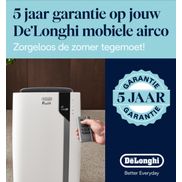 De'Longhi Mobiele airco: 5 jaar garantie + Pick-up & Return