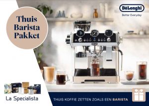 De'Longhi La Specialista: Barista pakket cadeau + Workshop + Service aan huis + 2 of 3 jaar garantie