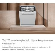 Miele Vaatwasser: Tot €175 cashback