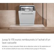 Miele Lave-vaiselle: Jusqu'à 175€ remboursés