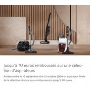 Miele Aspirateur: Jusqu'a 70€ remboursés