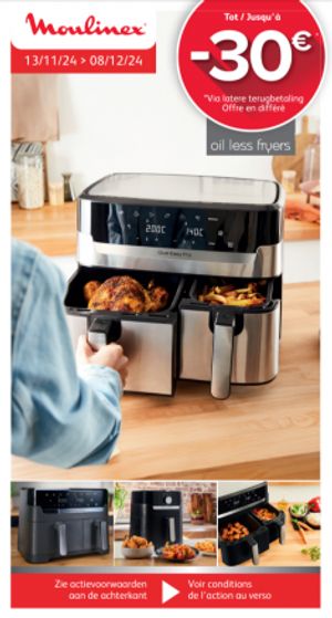 Moulinex Oil Less Fryers: Tot €30 cashback