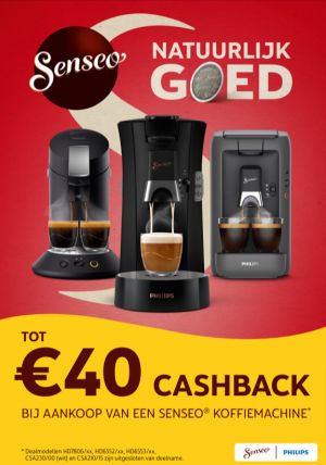 Philips Senseo: Tot €40 cashback