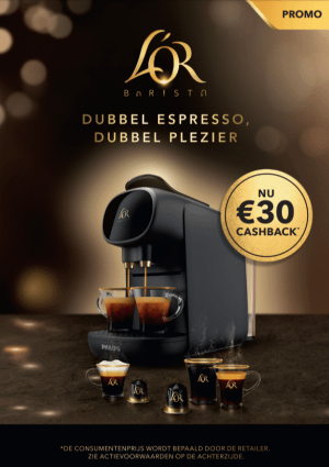 Philips L'Or Barista:Nu €30 cashback 