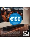 Samsung Q-series Soundbar: Tot €150 cashback