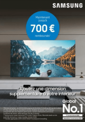 Samsung TV 98 pouces: Jusqu'à 700€ de remboursement