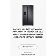 Samsung Koeling:  'Let's Eat' voucher Colruyt tot €200