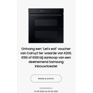 Samsung inbouw: 'Let's Eat' voucher Colruyt tot €200