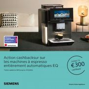 Siemens Espresso EQ: Jusqu'à 300€ cashback