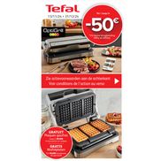 Tefal Optigrill: Tot €50 cashback of gratis wafelplaten als geschenk