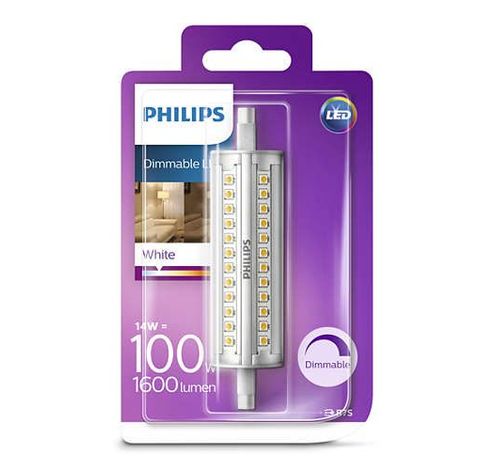 LED lamp 14W, R7s, wit, dimbaar  Philips