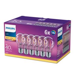 Philips Lighting LED classic 40W A60 E27 WW CL ND 6CT/4