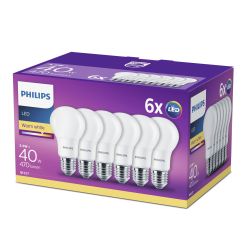 Philips Lighting LED 40W A60 E27 WW 230V FR ND 6CT/4