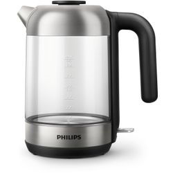 Philips Bouilloire en verre, 1,7 l, couvercle amovible 