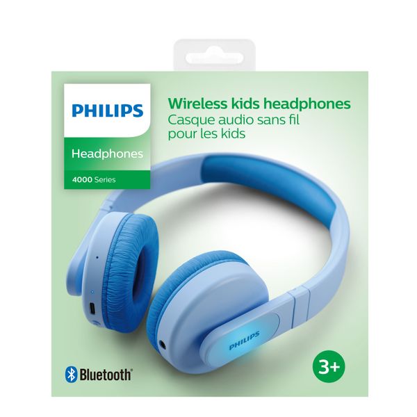 Philips Draadloze on-ear-koptelefoon voor kinderen TAK4206BL/00 Blauw