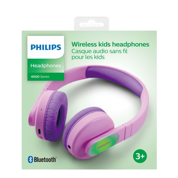 Philips Draadloze on-ear-koptelefoon voor kinderen TAK4206PK/00 Roze