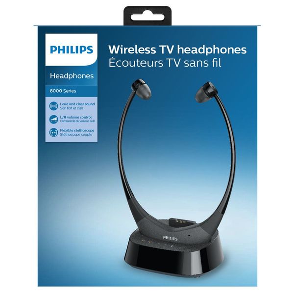 Philips Draadloze in-ear-hoofdtelefoon voor TV TAE8005BK/10