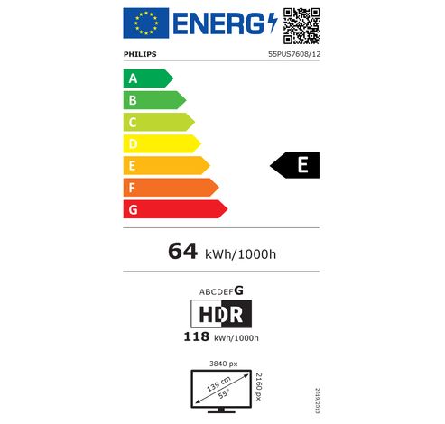 4K LED 55PUS7608/12  Philips