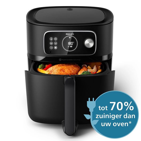 HD9876/90 Airfryer 8,3L Zwart 22in1 Wifi 