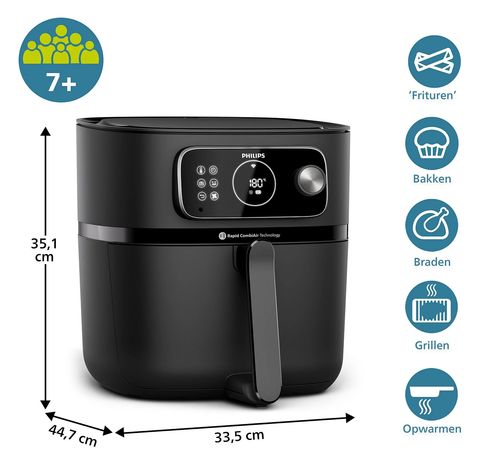 HD9876/90 Airfryer 8,3L Zwart 22in1 Wifi  Philips