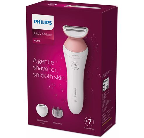 BRL146/00 Lady Shaver Series 6000 Snoerloos scheerapparaat voor nat en droog gebruik  Philips