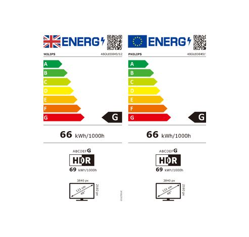 48OLED849/12 OLED 4K Ambilight TV 48inch  Philips