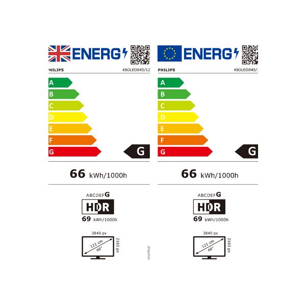 Philips 48OLED849/12 OLED 4K Ambilight TV 48inch