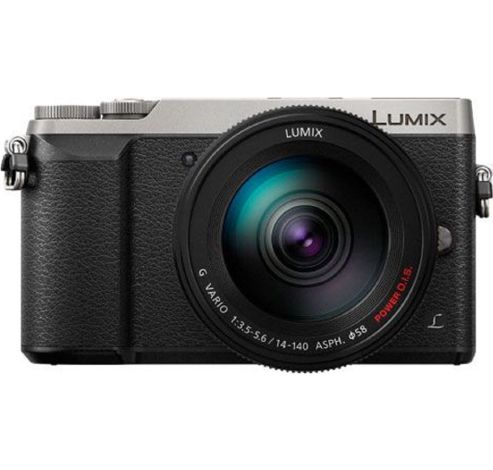 DMC-GX80H Zilver/Zwart Body + H-FS14140 lens  Panasonic