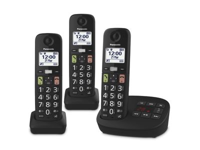 Trio dect KX-TGU133EXB senioren telefoon black