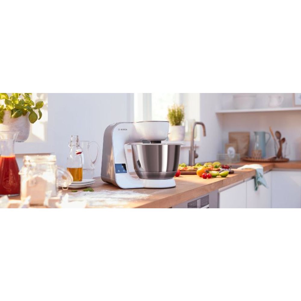 Bosch Keukenrobot Serie 4 Keukenrobot met weegschaal MUM 5 1000 W Wit, Champagne