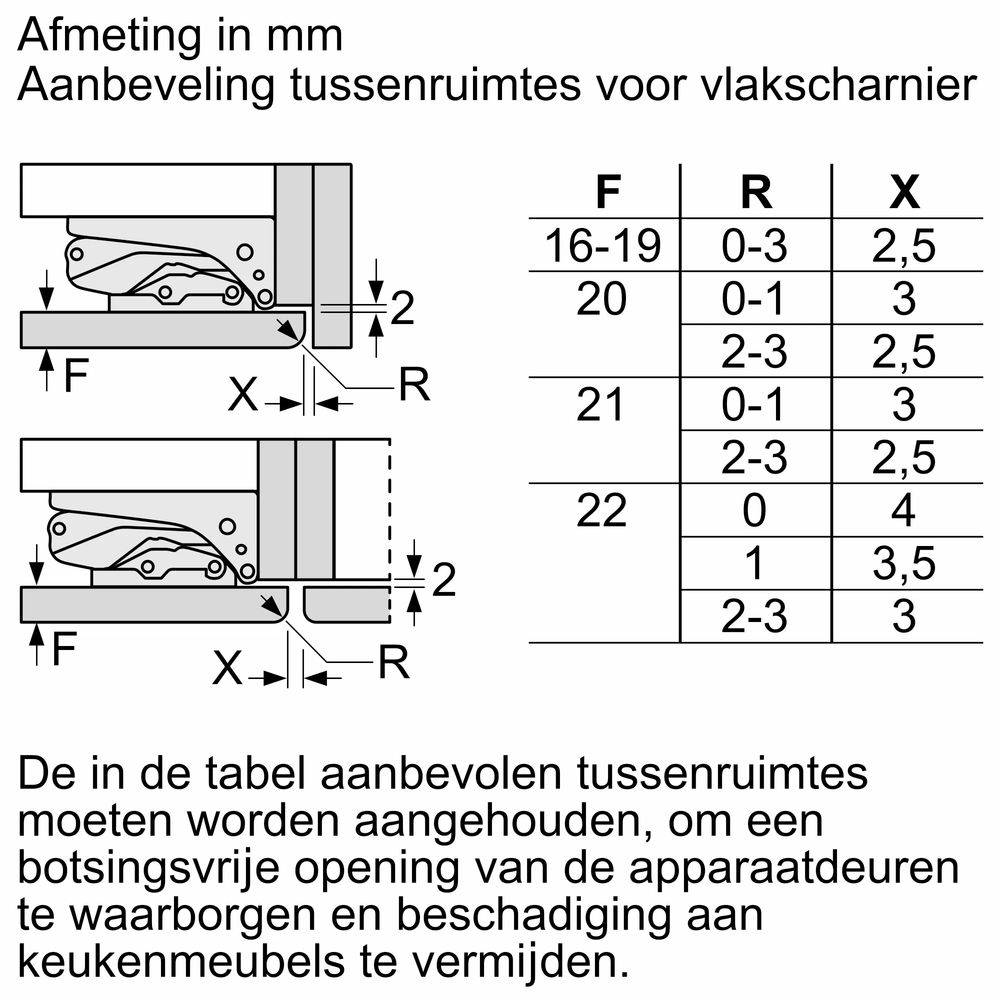 Bosch Koelkast inbouw KIR21AFF0