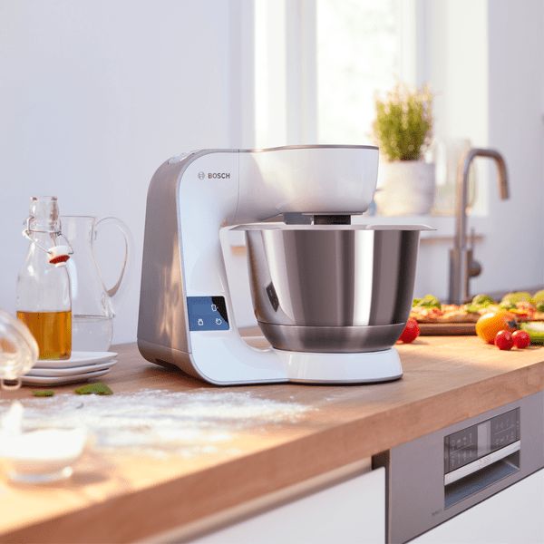 Bosch Serie 4 Keukenrobot met weegschaal MUM 5 1000 W Wit, Champagne