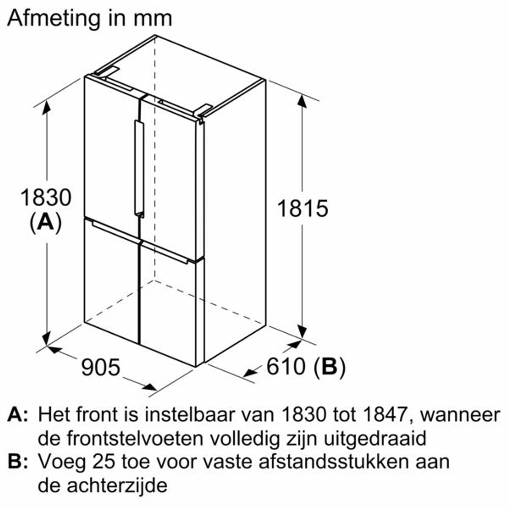 Bosch Koelkast vrijstaand KFN96APEA