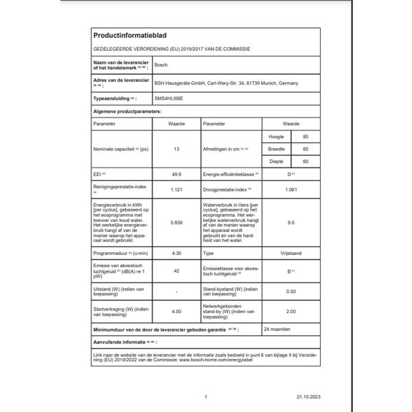 Bosch SMS4HLI06E