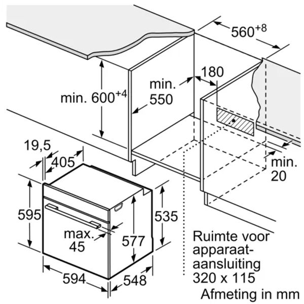 Bosch HSG7361B1 Zwart