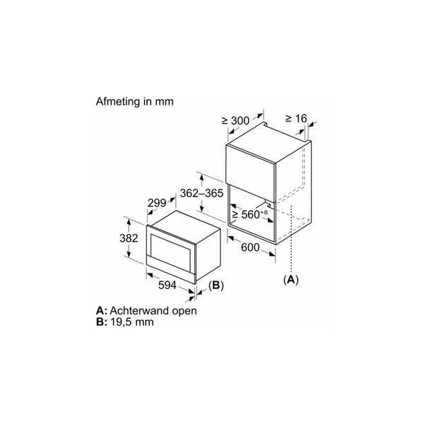 BFR7221B1 Serie 8 Inbouwmagnetron Zwart 