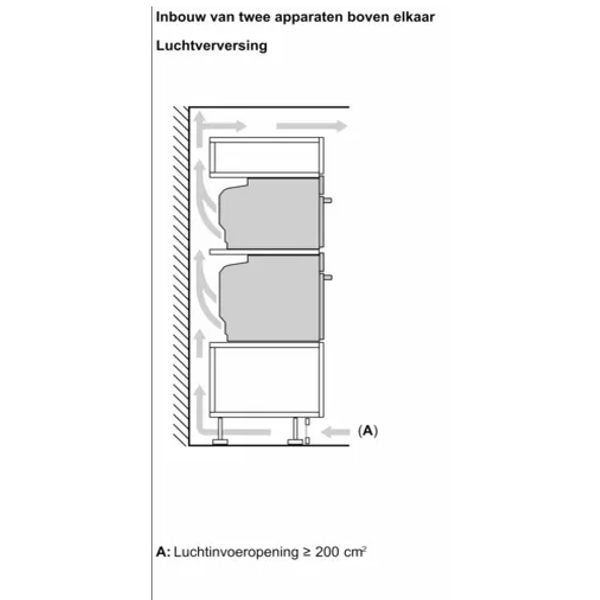 HSG7584B1 Serie 8 Combi stoomoven 60 x 60 cm Zwart 