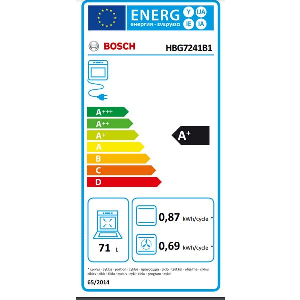 Bosch HBG7241B1 Zwart