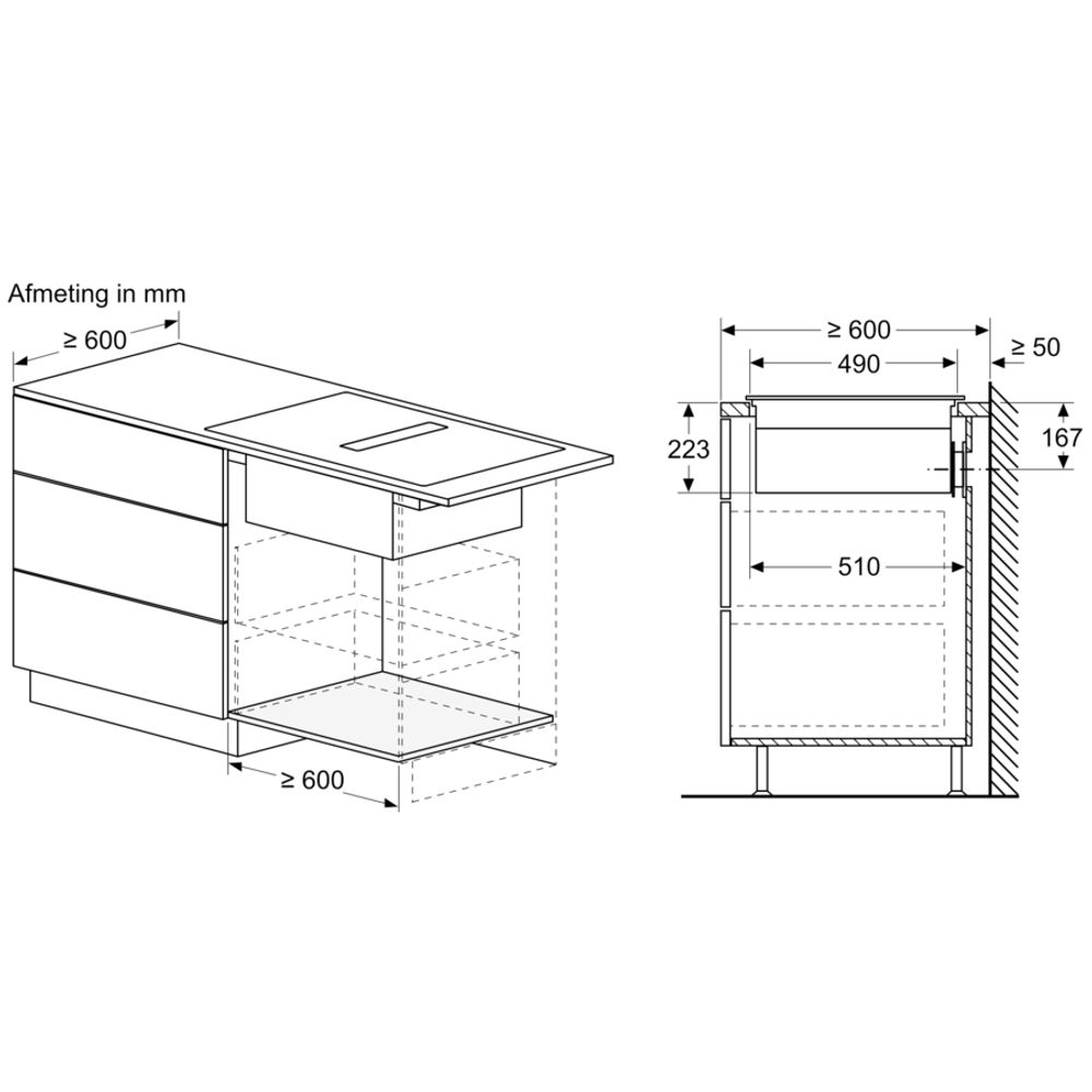 Bosch Kookplaat met afzuiging PVS811B16E