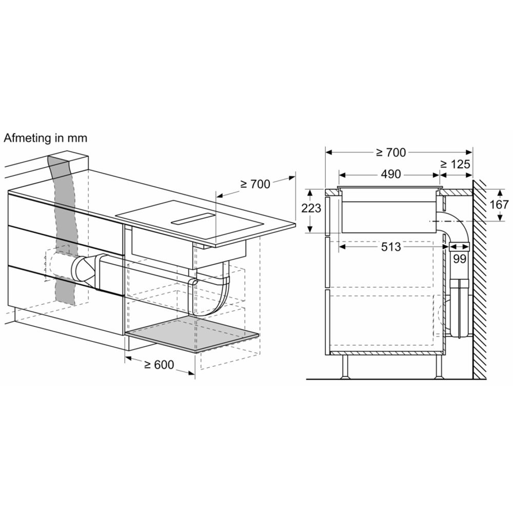 Bosch Kookplaat met afzuiging PVS811B16E