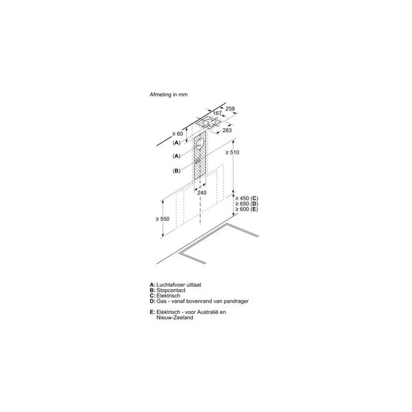 Bosch DWK81AN60 Serie 6 Wandschouwkap 80 cm zwart glas