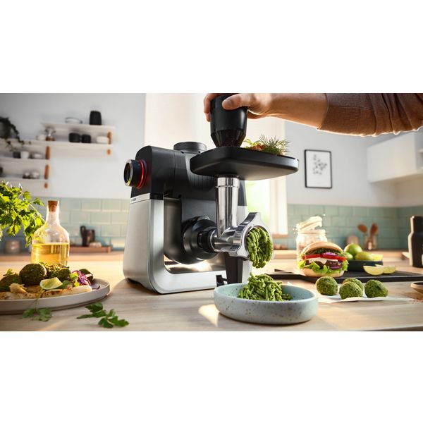 Bosch Serie 6 Keukenrobot met weegschaal 1600 W Zwart, Geborstelde inox