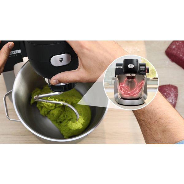 Bosch Serie 6 Keukenrobot met weegschaal 1600 W Zwart, Geborstelde inox