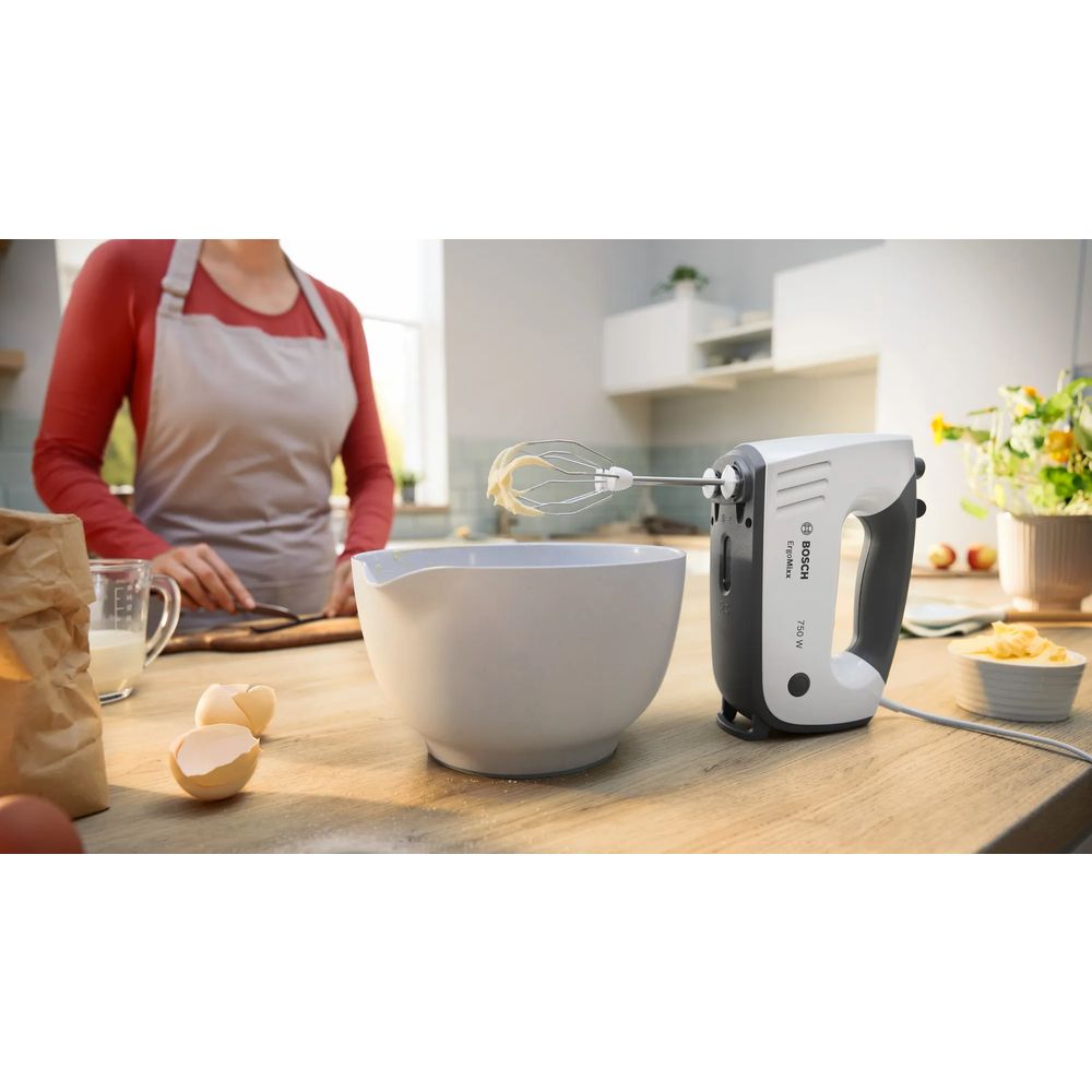 Bosch Mixer MFQ37400 Handmixer ErgoMixx 750 W Wit, Grijs