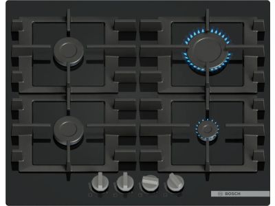 PNP6B6K40 Serie 4 Gaskookplaat 60 cm Hardglas, Zwart