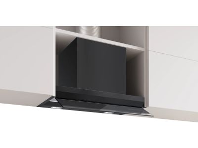 DBB67DP60 Serie 6 Geïntegreerde design dampkap 60 cm zwart glas, Matzwart