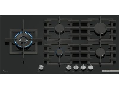 PPM9A6I40 Serie 6 Gaskookplaat 90 cm Hardglas, Zwart